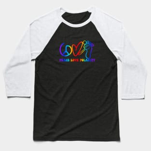 Peace Love Polarity Baseball T-Shirt